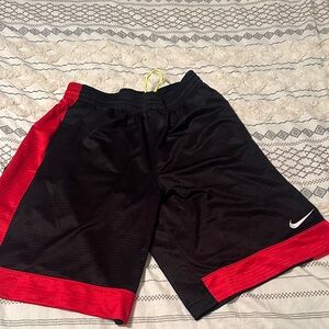 Nike Black Shorts with Red Side and Hem Panels